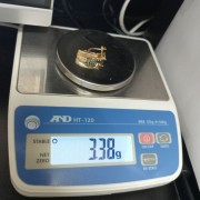 Серьги золотые, с фианитами, золото 585 (14K), вес 3.3 г.