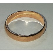Кольцо обручальное без вставок, золото 585 (14K), вес 2.1 г.