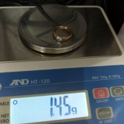 Кольцо золотое с фианитом , золото 585 (14K), вес 1.4 г.