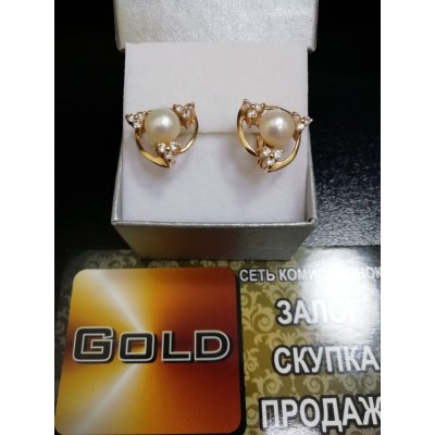 Серьги, золото 585 (14K), вес 4.8 г. Серьги, золото 585 (14K), вес 4.8 г.