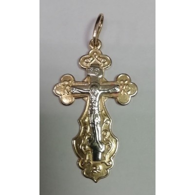 Крест золотой, золото 585 (14K), вес 2.6 г. Крест золотой, золото 585 (14K), вес 2.6 г.