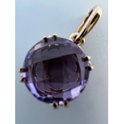 Подвеска золотая с фианитом, золото 585 (14K), вес 1.7 г.