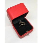 Кольцо золотое с синтетическим рубином, золото 585 (14K), вес 2.2 г.