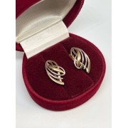 Серьги золотые без вставок, золото 585 (14K), вес 2.7 г.