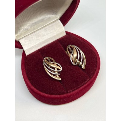 Серьги золотые без вставок, золото 585 (14K), вес 2.7 г. Серьги золотые без вставок, золото 585 (14K), вес 2.7 г.