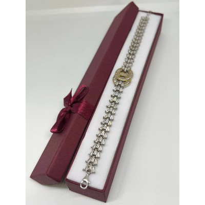 Браслет серебряный с фианитами, серебро 925, вес 16.6 г. Браслет серебряный с фианитами, серебро 925, вес 16.6 г.