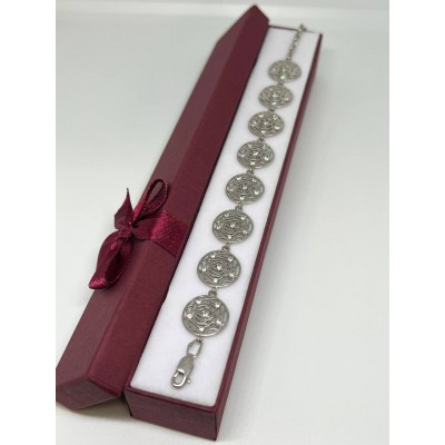 Браслет серебряный с фианитами, серебро 925, вес 8.1 г. Браслет серебряный с фианитами, серебро 925, вес 8.1 г.