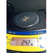 Серьги золотые с фианитами, золото 585 (14K), вес 2.4 г.