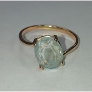 Кольцо золотое с фианитом, золото 585 (14K), вес 2.1 г.