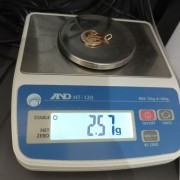 Подвеска золотая, с фианитами, золото 585 (14K), вес 2.5 г.