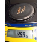 Серьги золотые с фианитами, золото 585 (14K), вес 4.9 г.