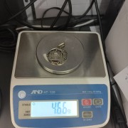 кулон серебряный с фианитом, серебро 925, вес 4.6 г.