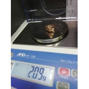 Кольцо золотое без вставок , золото 585 (14K), вес 2 г.