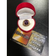 Кольцо с камнем, золото 585 (14K), вес 6.3 г.