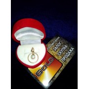 Кулон с камнем, золото 585 (14K), вес 1.5 г.