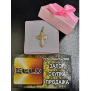 Крест , золото 585 (14K), вес 0.9 г.