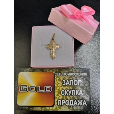 Крест , золото 585 (14K), вес 0.9 г. Крест , золото 585 (14K), вес 0.9 г.