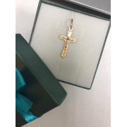 Крестик, золото 585 (14K), вес 1 г.
