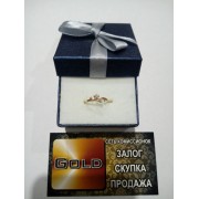 Кольцо с камнями , золото 585 (14K), вес 1 г.