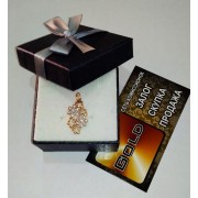 Подвеска с камнями, золото 585 (14K), вес 1.9 г.