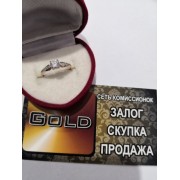 Кольцо с камнями , золото 585 (14K), вес 1.3 г.