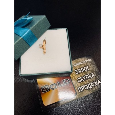 Подвеска с камнем, золото 585 (14K), вес 0.9 г. Подвеска с камнем, золото 585 (14K), вес 0.9 г.